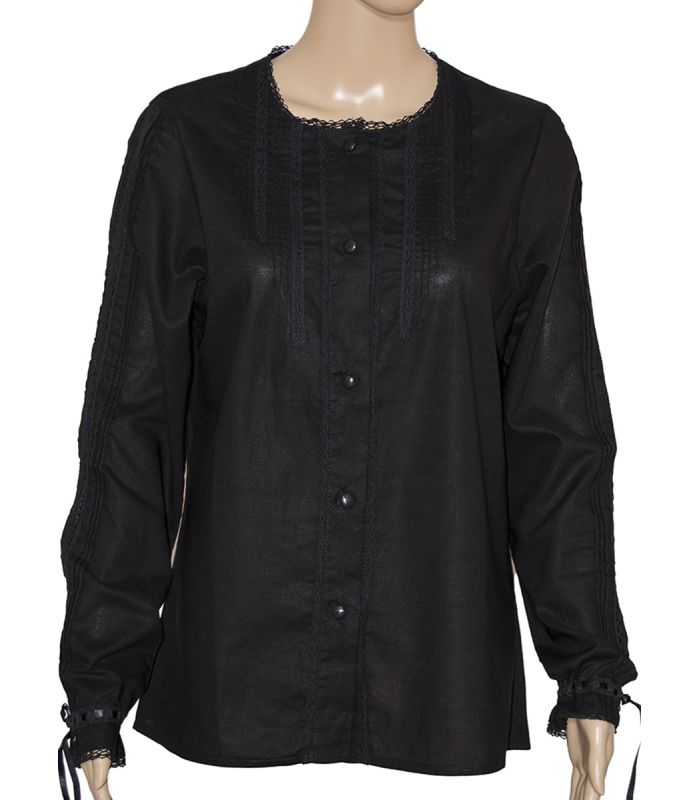 BLUSA MAÑICA NEGRA-0
